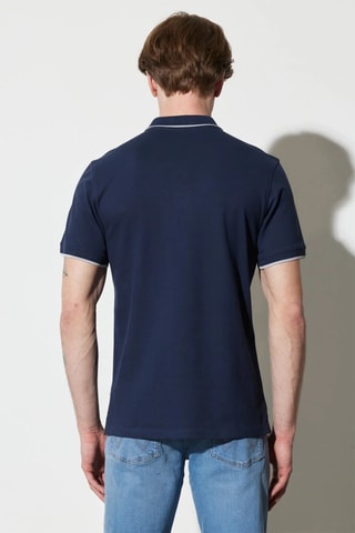 Polo regular fit - Bianco, blu e grigio