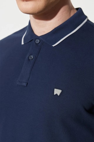 Polo regular fit - Bianco, blu e grigio