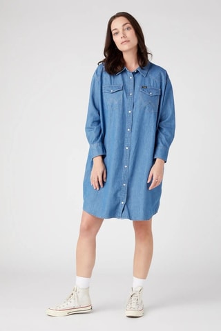 Robe chemise en jean - Bleu