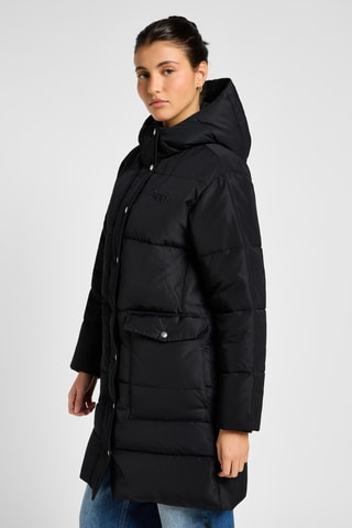 Veste relaxed fit à capuche - Blanc et noir