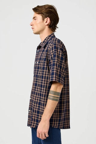 Camicia Shirt - Bianco, beige e blu