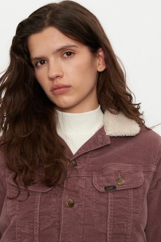 Veste en velours Rider - Blanc et rose