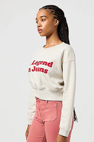 Sweat relaxed   chiné - Blanc