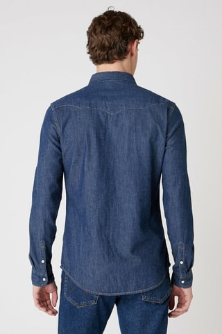 Camicia Western - Bianco e blu