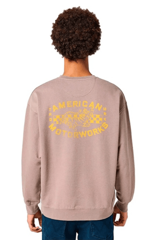 Felpa Crew - Beige e giallo