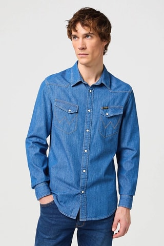 Camicia Western - Nero e blu