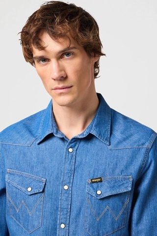 Camicia Western - Nero e blu