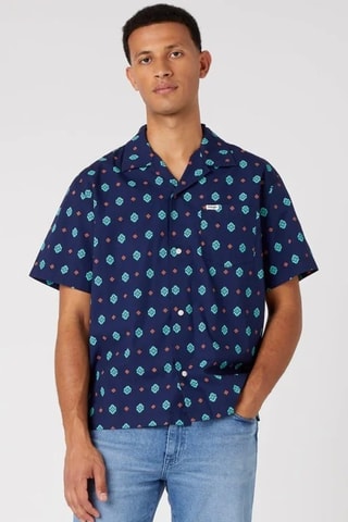 Camicia - Beige, blu e marrone