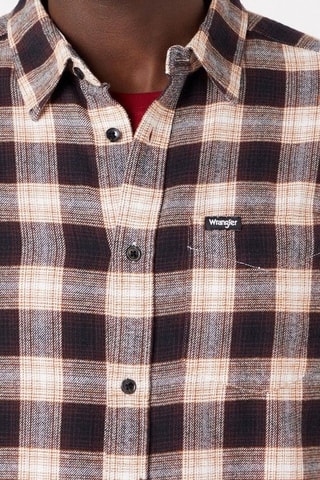 Camicia - Nero, beige e marrone