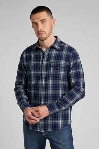 Camicia Western - Bianco, nero e blu