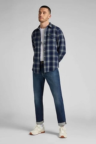 Camicia Western - Bianco, nero e blu