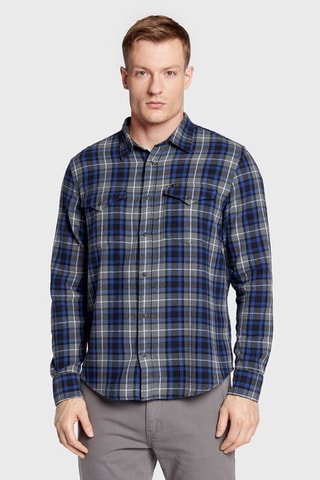 Camicia Western - Bianco, nero e blu