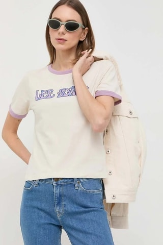 Tshirt Chiffon - Blanc, bleu et rose