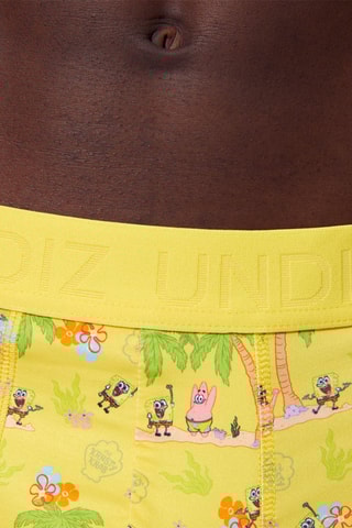 Boxers Patrick Estrela e Bob Esponja Bob Esponja Repeatiz Bobplagiz Amarelo