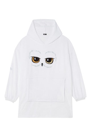 Vestido-sweat de pijama com capuz Harry Potter Xmasedwigiz - Branco