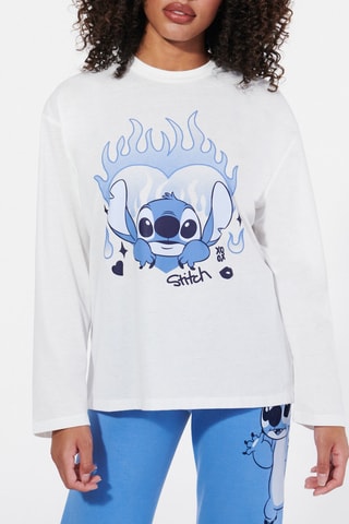 T-shirt de pijama Lilo e Stitch Disney - Branco