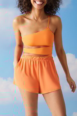 Calções de cintura subida Waikikiz Laranja