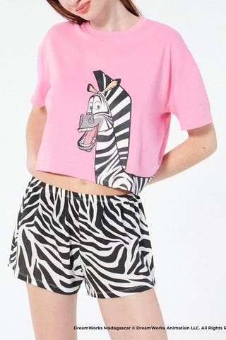 Pijama Marty Madagascar Fullmartyiz - Rosa e preto