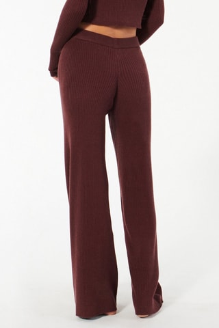 Calças largas de cintura alta Cardiguiz - Castanho-escuro