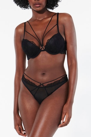LINGERIE BAS LINGERIE STRING NASTRINIZ NOIR