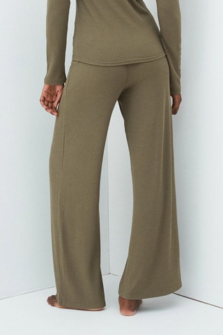 Pantalon wide legs Lilaciz Kaki