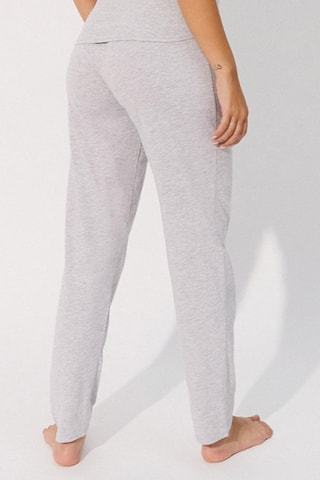 Pantalon droit Debipantiz en coton biologique - Gris chiné
