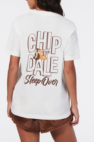 T-shirt de pijama Tico e Teco, O comando salvador Furticiz - Branco