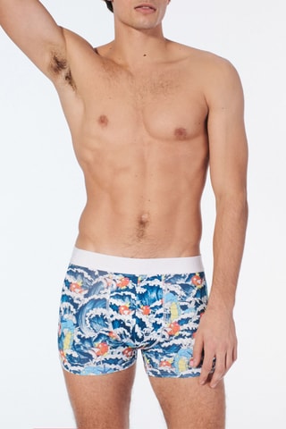 HOMME LINGERIE BOXER REPEATIZ BLANC