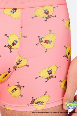 Boxers Bob Esponja Repeatiz - Rosa e amarelo
