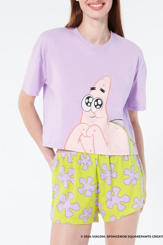 Pijama Patrick Estrela do mar Bob Esponja Fullpatrickiz - Malva e verde-lima