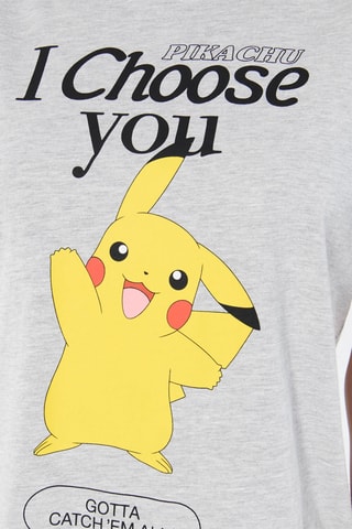 T-shirt Pikachu Pokémon - Cinzento-claro mesclado