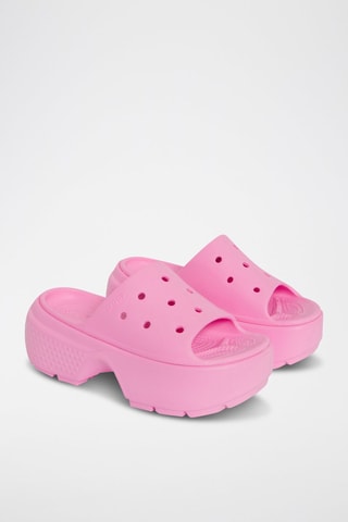 Mules com plataforma Crocsiz - Rosa - Undiz