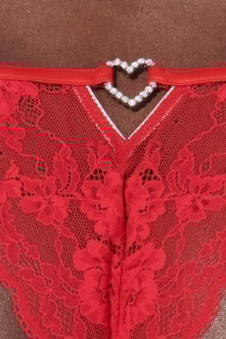 LINGERIE BAS LINGERIE TANGA CHRYSTELIZ ROUGE