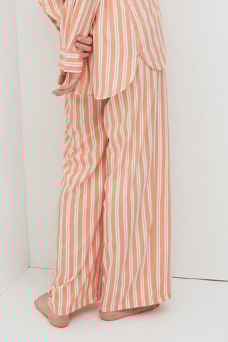 Calças wide legs cintura subida Eugeniz - Coral - Undiz