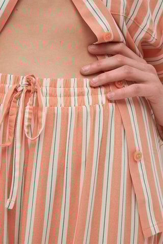 Calças wide legs cintura subida Eugeniz - Coral - Undiz