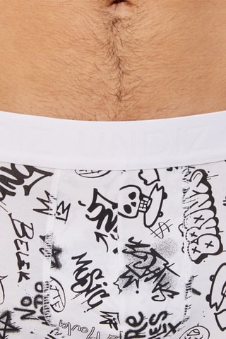 Boxer Repeatiz Graffitiblakiz Blanc