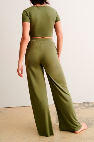 Crop top Detailiz Verde-azeitona
