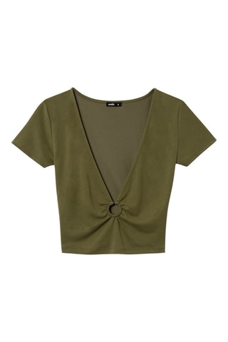 Crop top Detailiz Verde-azeitona