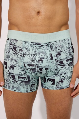 Boxers Repeatiz Mangoriz Verde-água