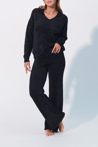 Camisola de pijama Fluffiliz - Preto