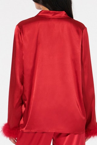 Camisa de pijama em penas Eulaliz - Vermelho - Undiz