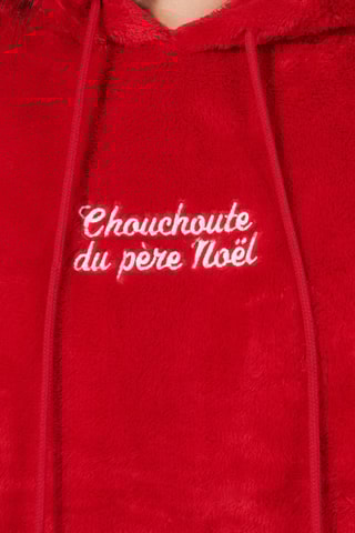 Sweat de pijama com capuz- Vermelho - Undiz