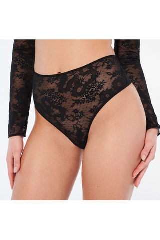 String de cintura subida Luciliz - Preto