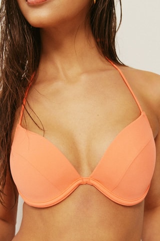 Parte de cima de biquíni push-up Anielliz - Coral - Undiz