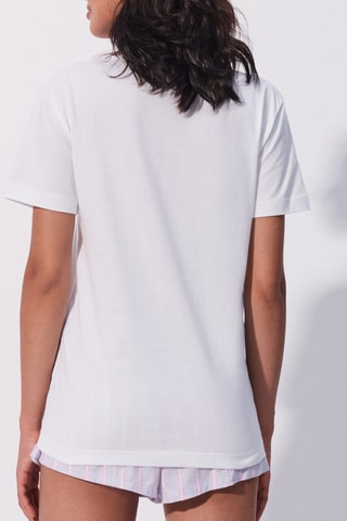 T-shirt de pyjama Stitch Lilo et Stitch Disney - Blanc