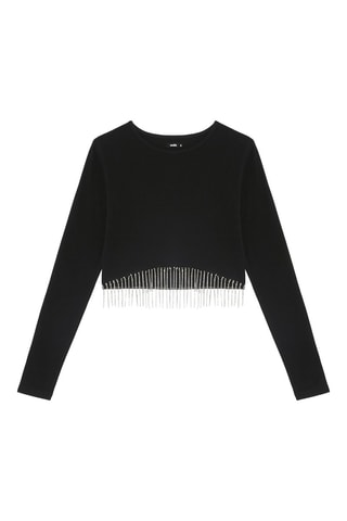 Crop top Darkstrassiz - Preto