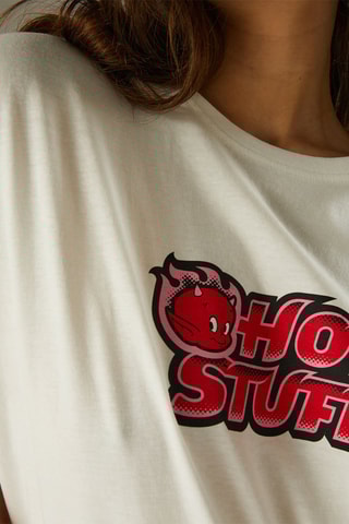 T-shirt Hot Stuff Le Petit Diable Lovestuffiz - Branco - Undiz