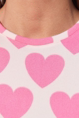 T-shirt Mouniz - Fúcsia e branco