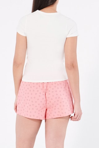 T-shirt Ilyassiz - Rosa e branco