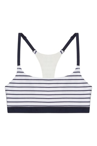 2 soutiens desportivos Sohappiz - Branco e azul-marinho